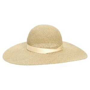 NEW Nordstrom Floppy Straw Sun Hat Natural Combo